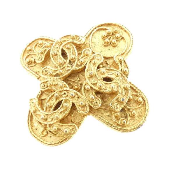 CHANEL Gold Brooch